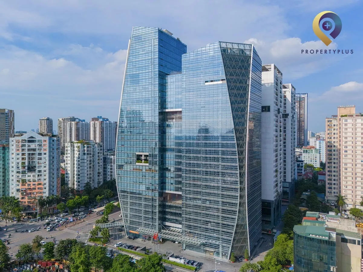 Toàn cảnh tòa nhà HUD Tower nhìn từ trên cao